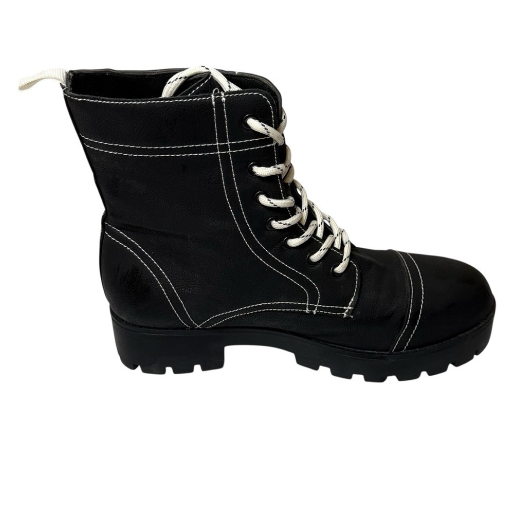 Seven 7 Black Lace-Up Ankle Boots. Size 11